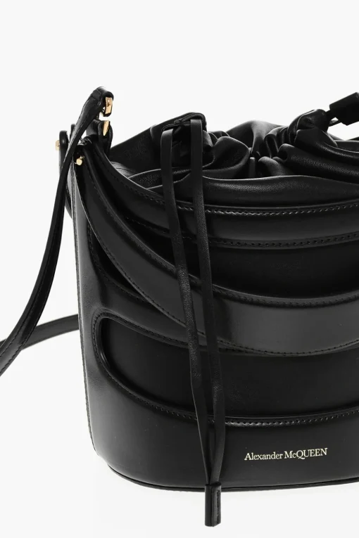 Borsa Bucket in Pelle THE RISE con Tracolla Removibile>Alexander McQueen Outlet