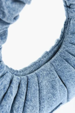 Fashion Borsa Hobo GABBI In Denim Arricciato Donna Borse A Spalla