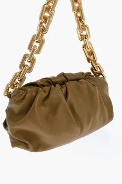 Online Borsa in Pelle THE CHAIN POUCH con Chiusura Magnetica Donna Borse A Spalla