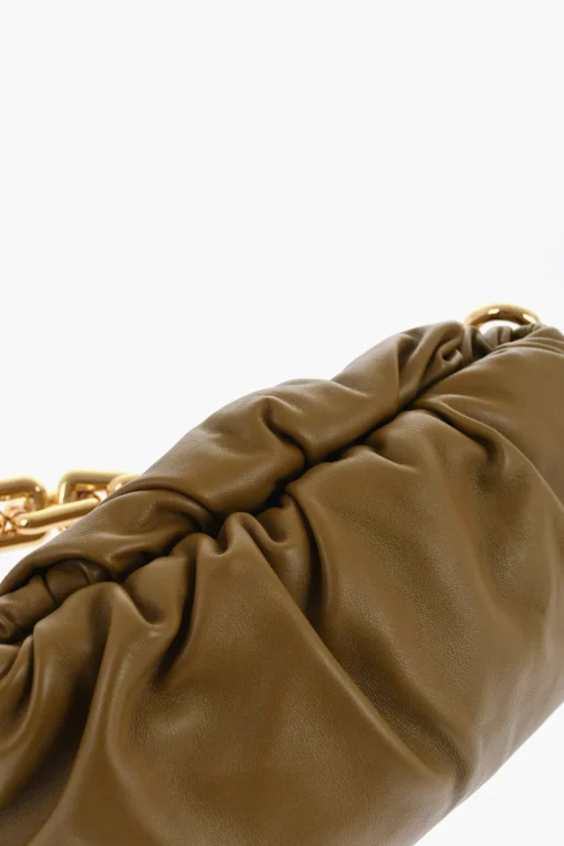 Online Borsa in Pelle THE CHAIN POUCH con Chiusura Magnetica Donna Borse A Spalla