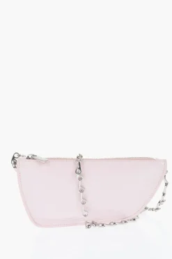 Clearance Borsa MICRO SHIELD SLING in Pelle Lucida con Tracolla a Catena Donna Borse A Spalla