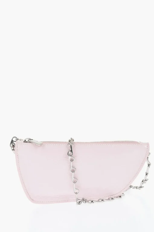 Clearance Borsa MICRO SHIELD SLING in Pelle Lucida con Tracolla a Catena Donna Borse A Spalla