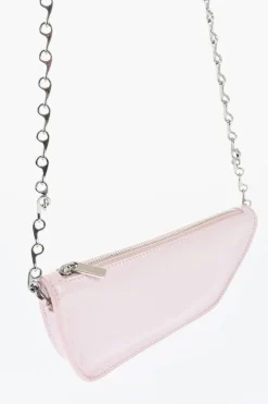 Clearance Borsa MICRO SHIELD SLING in Pelle Lucida con Tracolla a Catena Donna Borse A Spalla