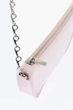 Clearance Borsa MICRO SHIELD SLING in Pelle Lucida con Tracolla a Catena Donna Borse A Spalla
