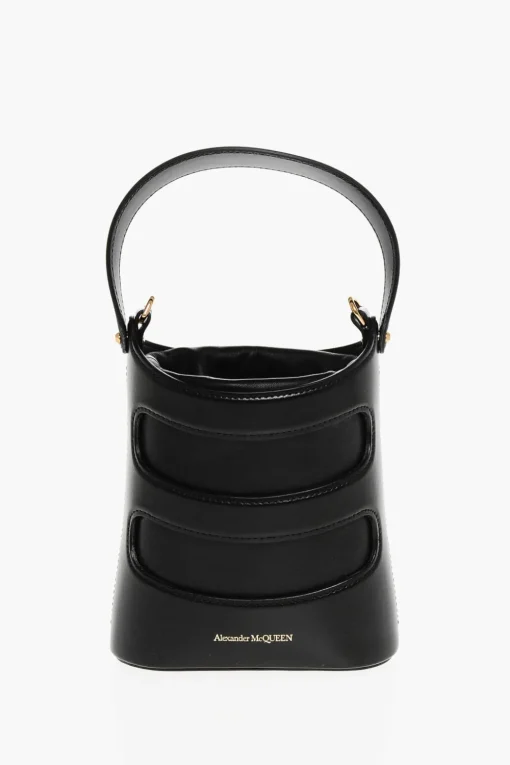 Fashion Borsa Mini a Secchiello THE RISE in Pelle con Tracolla Chain Donna Borse A Spalla