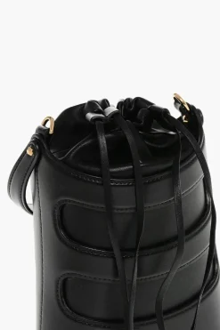 Fashion Borsa Mini a Secchiello THE RISE in Pelle con Tracolla Chain Donna Borse A Spalla