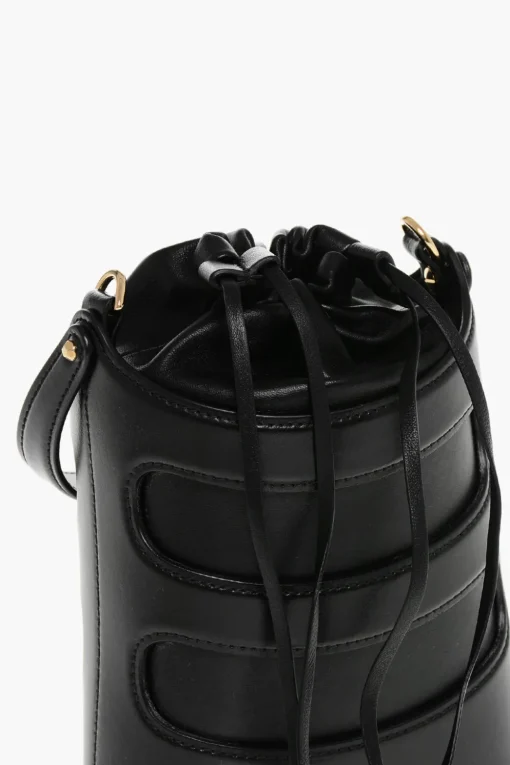 Fashion Borsa Mini a Secchiello THE RISE in Pelle con Tracolla Chain Donna Borse A Spalla