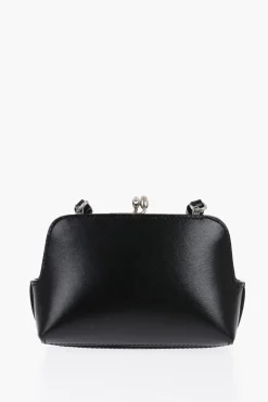New Borsa Mini in Pelle a Tracolla con Chiusura Clip Clap Donna Borse A Spalla