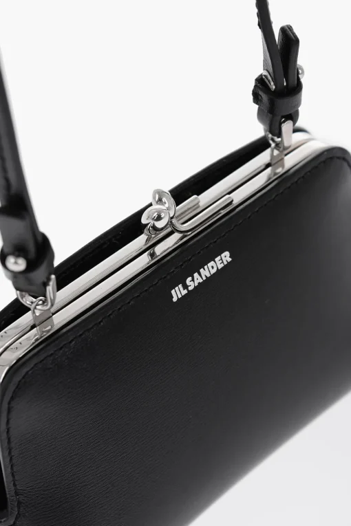 New Borsa Mini in Pelle a Tracolla con Chiusura Clip Clap Donna Borse A Spalla