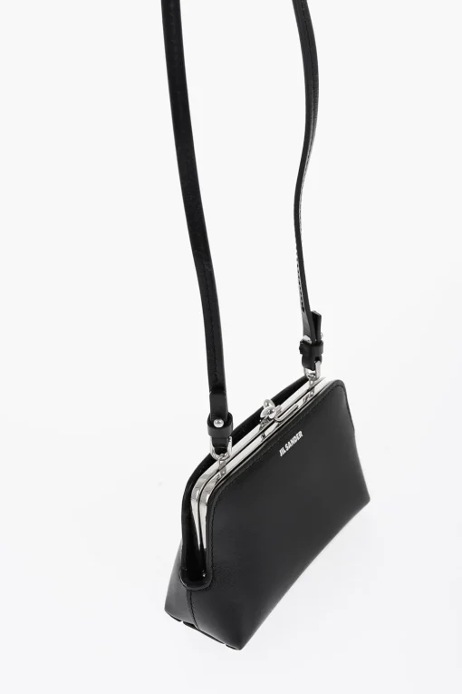 New Borsa Mini in Pelle a Tracolla con Chiusura Clip Clap Donna Borse A Spalla