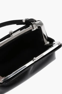 New Borsa Mini in Pelle a Tracolla con Chiusura Clip Clap Donna Borse A Spalla