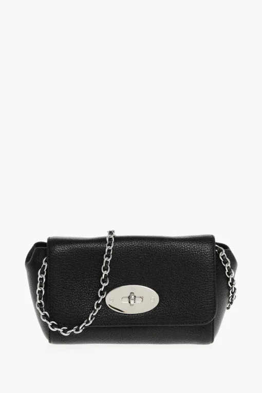 Hot Borsa Mini LILY GLOSSY in Pelle con Tracolla a Catena Donna Borse A Spalla