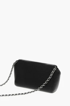 Hot Borsa Mini LILY GLOSSY in Pelle con Tracolla a Catena Donna Borse A Spalla