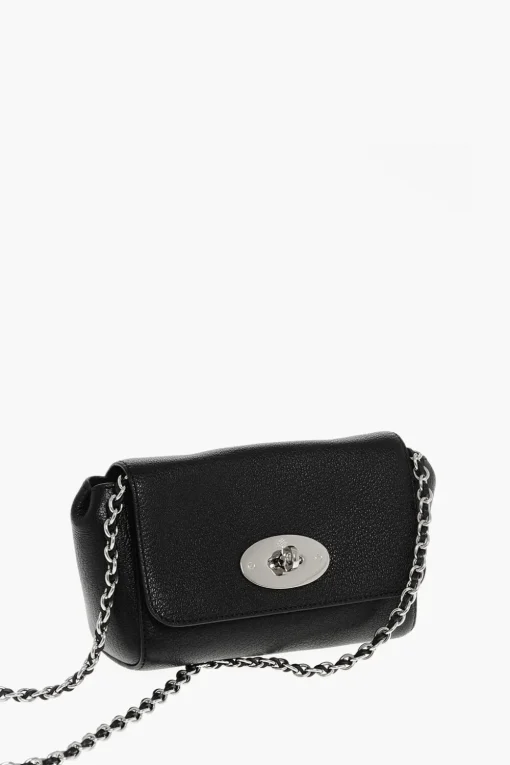 Hot Borsa Mini LILY GLOSSY in Pelle con Tracolla a Catena Donna Borse A Spalla
