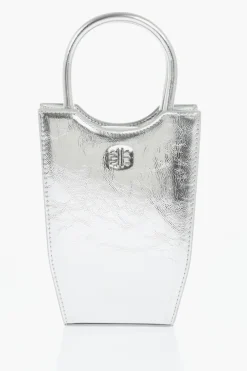 Clearance Borsa Per Telefono FEI In Pelle Vegan Metallizzata Donna Borse A Spalla