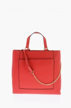 New Borsa Rettangolare in Ecopelle con Maxi Tasca a Toppa Donna Borse A Spalla|Borse A Mano
