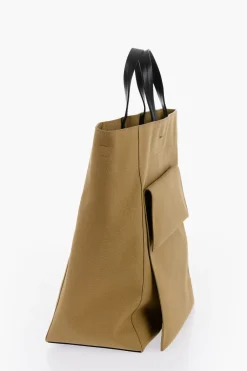 Borsa Shopping in Tela con Tasca Esterna></noscript>Jil Sander Best
