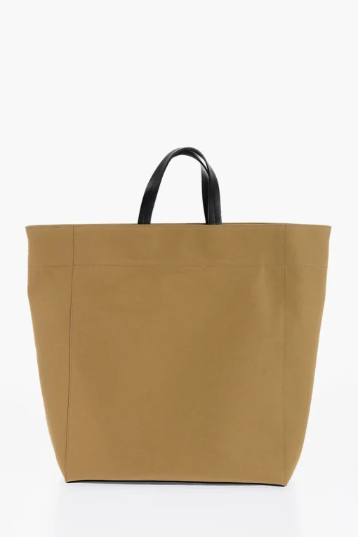 Borsa Shopping in Tela con Tasca Esterna>Jil Sander Best