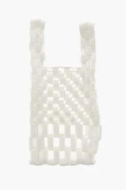 Fashion Borsa Tote a Quadri con Dettagli Semi-Trasparenti Donna Borse A Mano