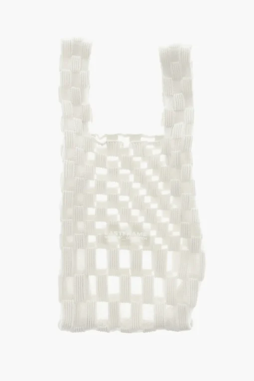 Fashion Borsa Tote a Quadri con Dettagli Semi-Trasparenti Donna Borse A Mano
