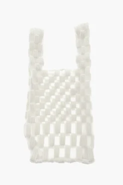 Fashion Borsa Tote a Quadri con Dettagli Semi-Trasparenti Donna Borse A Mano
