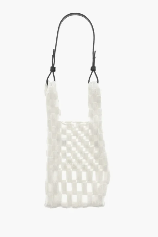 Fashion Borsa Tote a Quadri con Dettagli Semi-Trasparenti Donna Borse A Mano