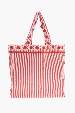 Outlet Borsa Tote BIGBAG in Canvas a Righe Awning Donna Borse A Mano