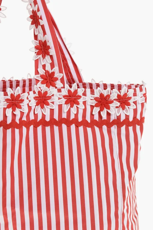 Outlet Borsa Tote BIGBAG in Canvas a Righe Awning Donna Borse A Mano