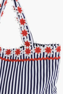 Borsa Tote BIGBAG in Canvas a Righe Awning></noscript>Flora Sardalos Fashion