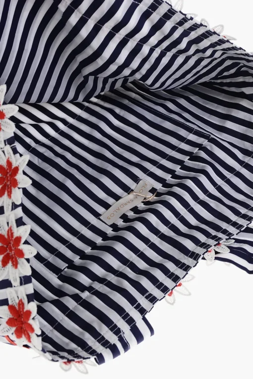 Borsa Tote BIGBAG in Canvas a Righe Awning>Flora Sardalos Fashion