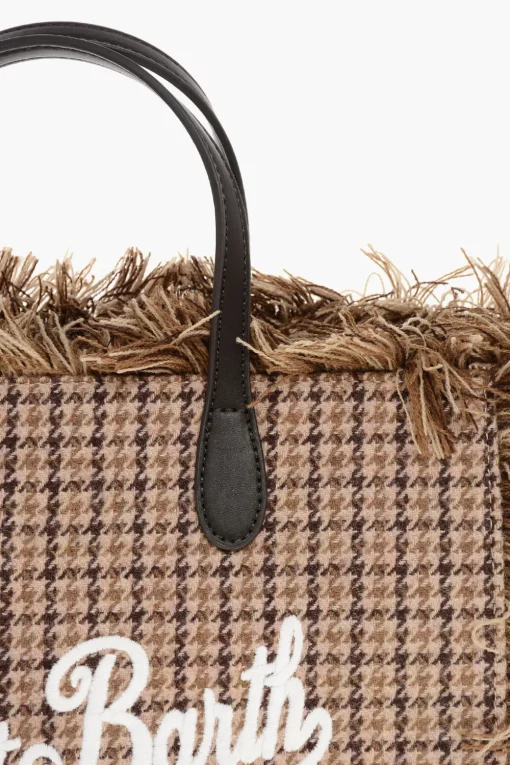Online Borsa Tote COLETTE con Motivo Pied de Poule Donna Borse A Mano