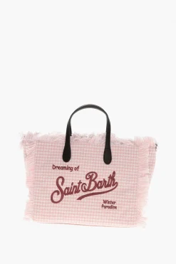 Borsa Tote COLETTE con Motivo Pied de Poule>MC2 Saint Barth Clearance