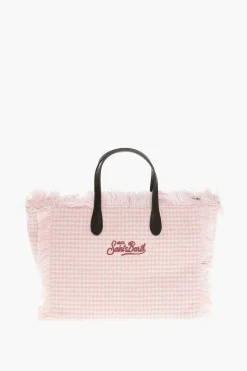 Borsa Tote COLETTE con Motivo Pied de Poule>MC2 Saint Barth Clearance