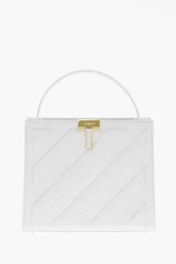 Borsa Tote CROSS in Pelle con Dettagli Dorati>Off-White Hot