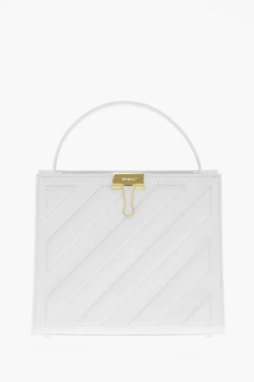Borsa Tote CROSS in Pelle con Dettagli Dorati>Off-White Hot