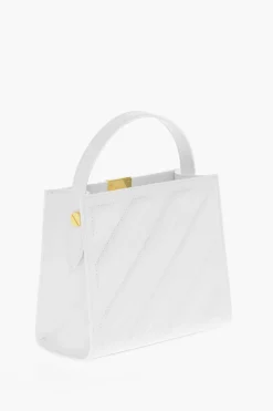 Borsa Tote CROSS in Pelle con Dettagli Dorati>Off-White Hot