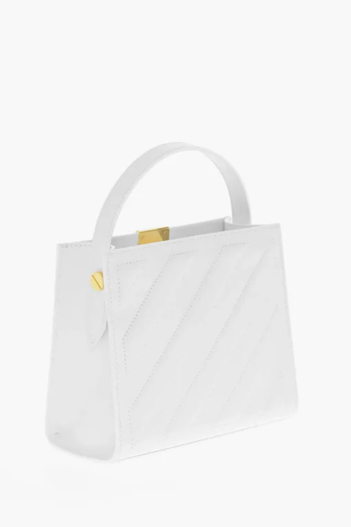 Borsa Tote CROSS in Pelle con Dettagli Dorati>Off-White Hot
