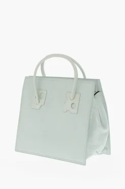 Borsa Tote in Pelle a Tinta Unita>Off-White Outlet