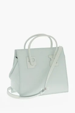 Borsa Tote in Pelle a Tinta Unita></noscript>Off-White Outlet