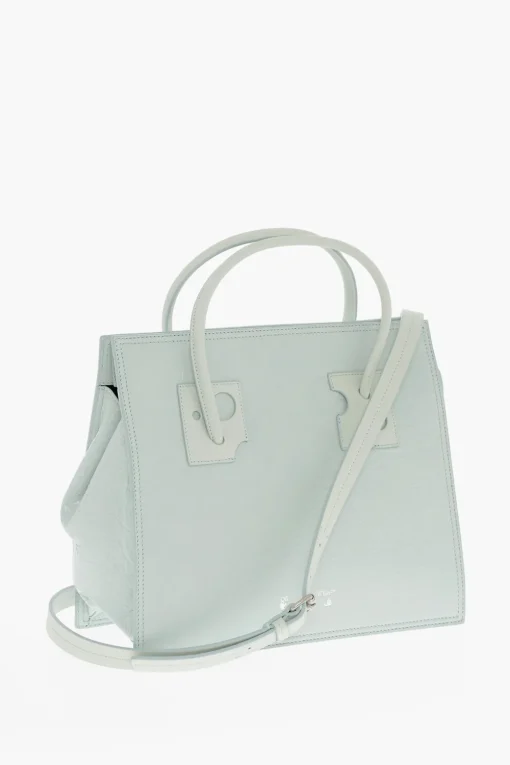 Borsa Tote in Pelle a Tinta Unita>Off-White Outlet