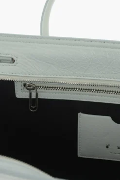 Borsa Tote in Pelle a Tinta Unita></noscript>Off-White Outlet