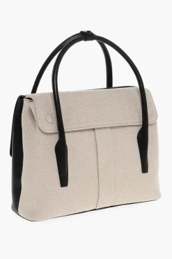 Borsa Tote in Pelle e Canvas con Tracolla Removibile>Maison Margiela Fashion