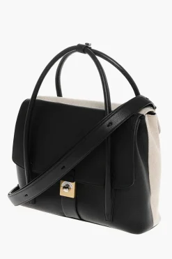 Borsa Tote in Pelle e Canvas con Tracolla Removibile></noscript>Maison Margiela Fashion