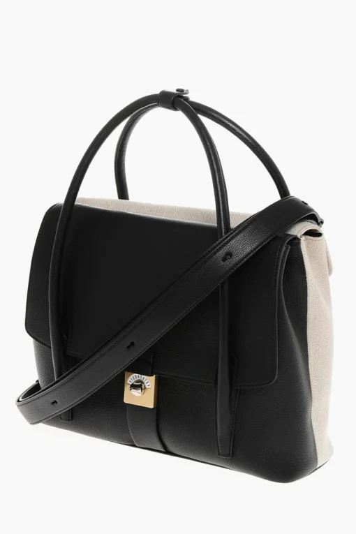 Borsa Tote in Pelle e Canvas con Tracolla Removibile>Maison Margiela Fashion