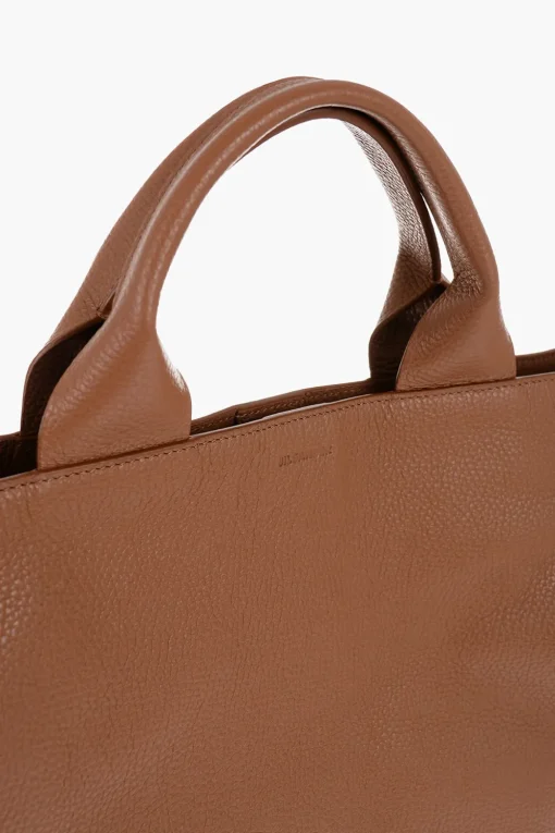 Hot Borsa Tote in Pelle Martellata con Tracolla Tape Uomo Borse A Mano
