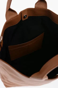 Hot Borsa Tote in Pelle Martellata con Tracolla Tape Uomo Borse A Mano