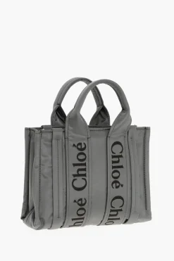 Borsa Tote WOODY in Nylon con Logo Ricamato>Chloe Online