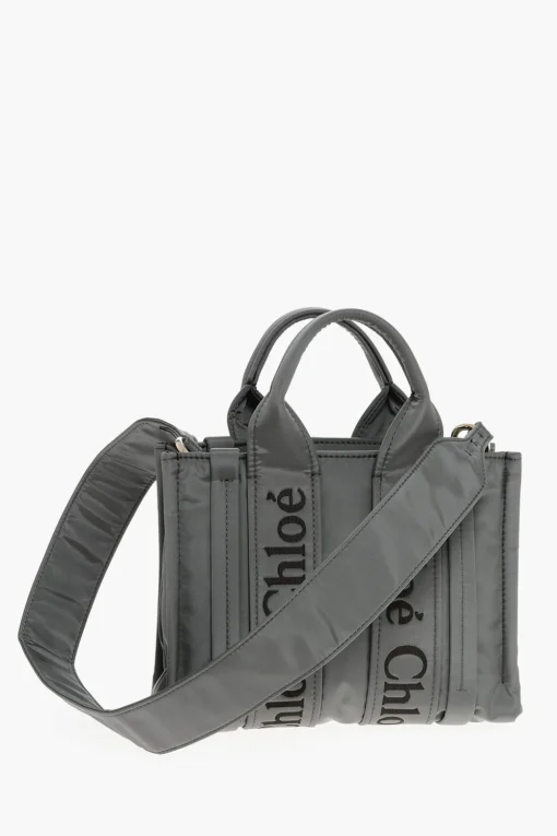 Borsa Tote WOODY in Nylon con Logo Ricamato>Chloe Online
