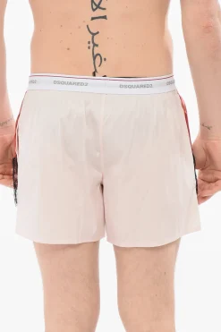 Best Boxer In Cotone Popeline Con Dettaglio In Satin Uomo Intimo