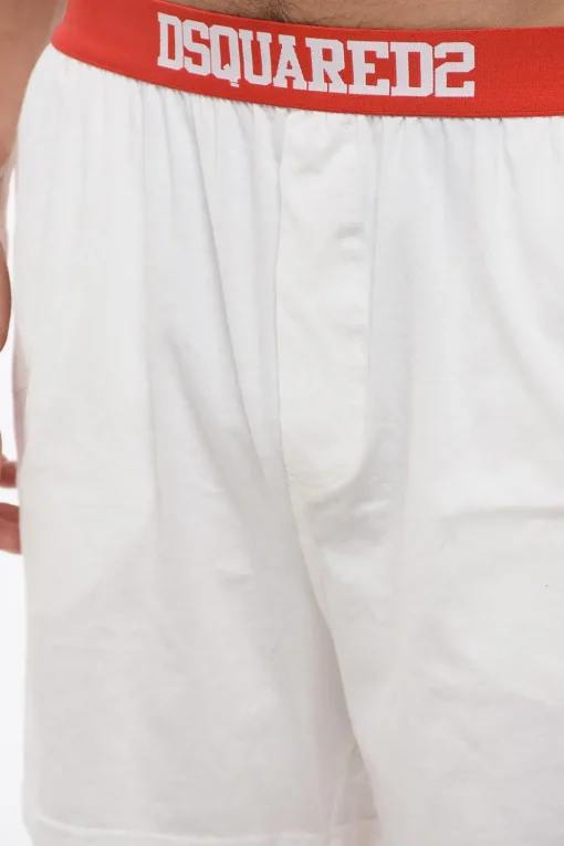 Boxer in Cotone Stretch con Elastico Logato>Dsquared2 Outlet